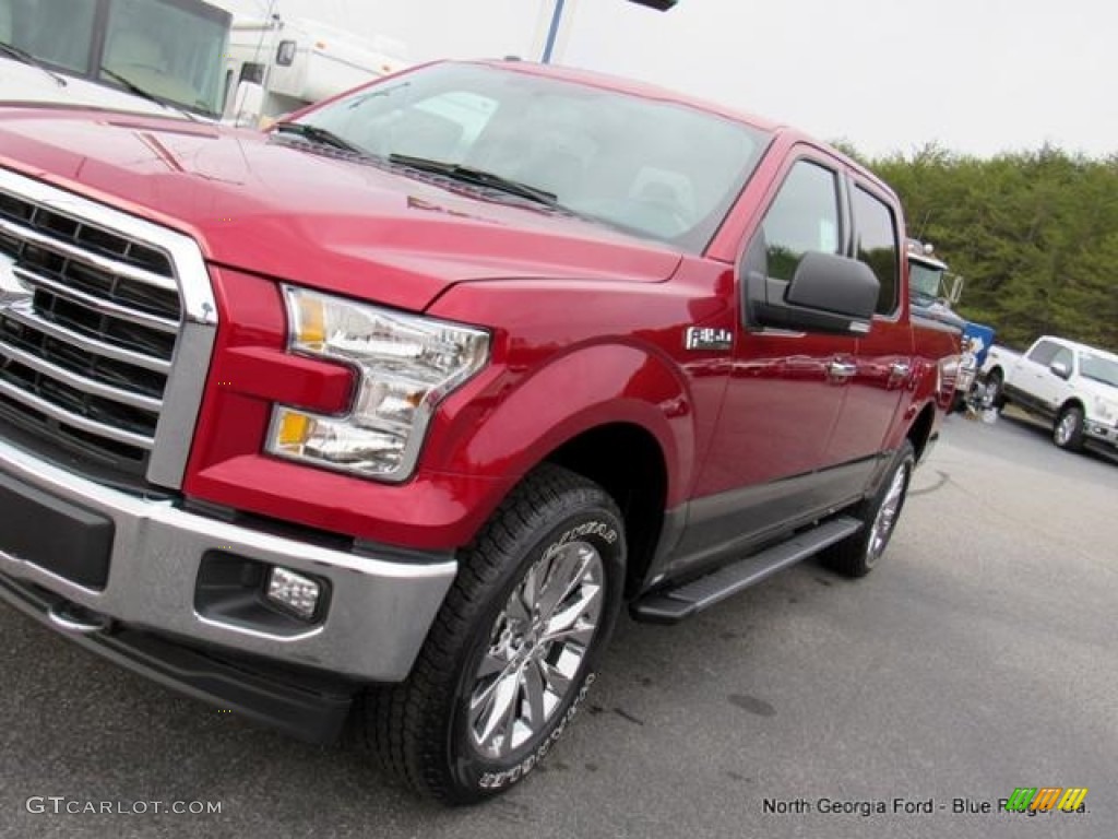2017 F150 XLT SuperCrew 4x4 - Ruby Red / Earth Gray photo #36