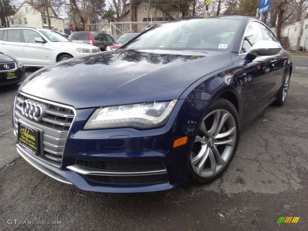 2013 S7 4.0 TFSI quattro - Estoril Blue Crystal / Black Valcona leather with diamond stitching photo #1