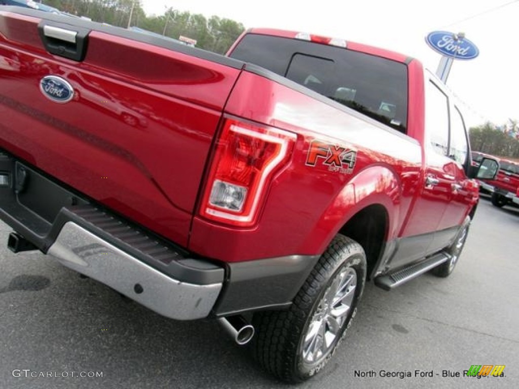 2017 F150 XLT SuperCrew 4x4 - Ruby Red / Earth Gray photo #40