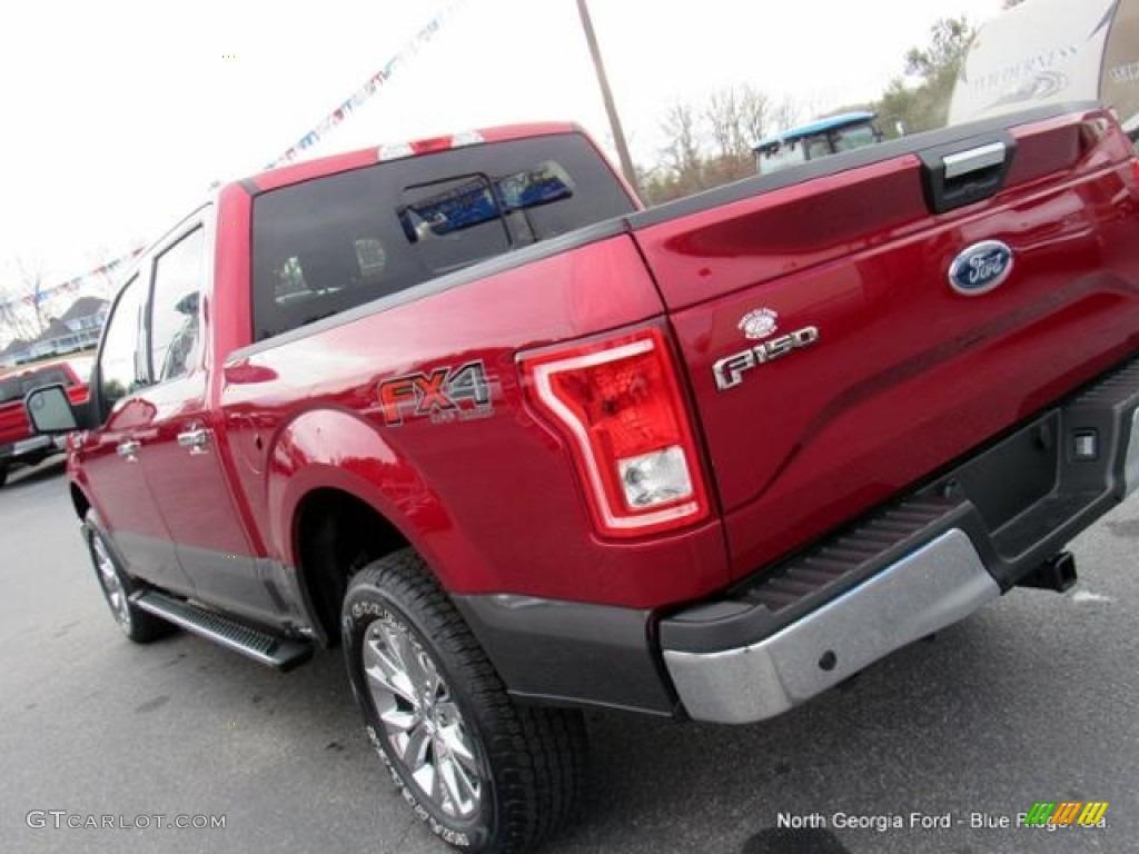 2017 F150 XLT SuperCrew 4x4 - Ruby Red / Earth Gray photo #41