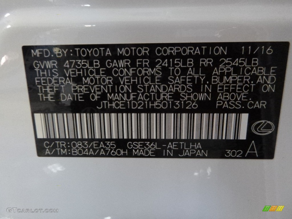 2017 IS 350 F Sport AWD - Ultra White / Rioja Red photo #10