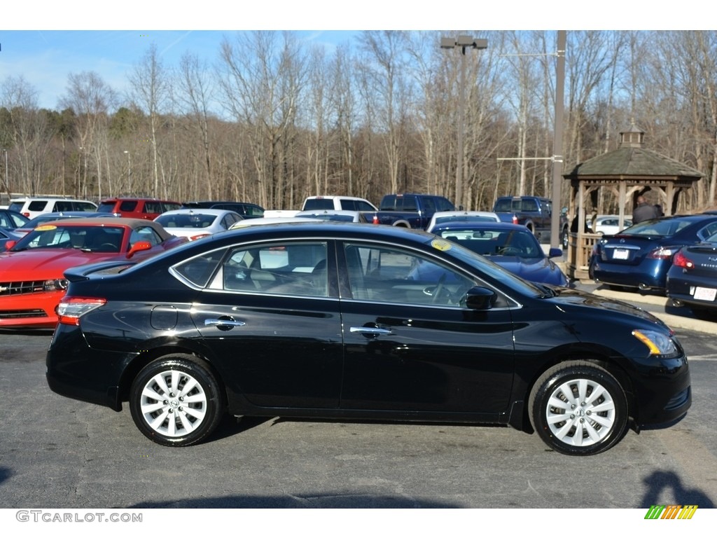 2014 Sentra SV - Super Black / Charcoal photo #2