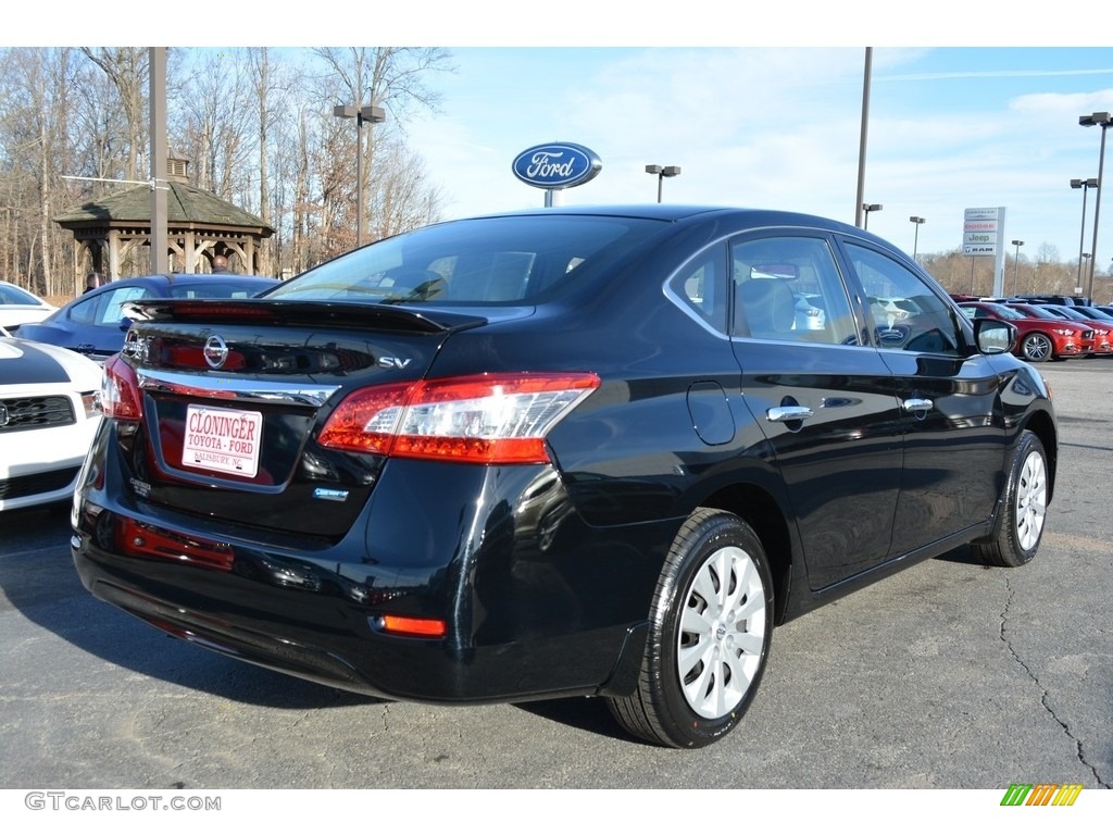 2014 Sentra SV - Super Black / Charcoal photo #3