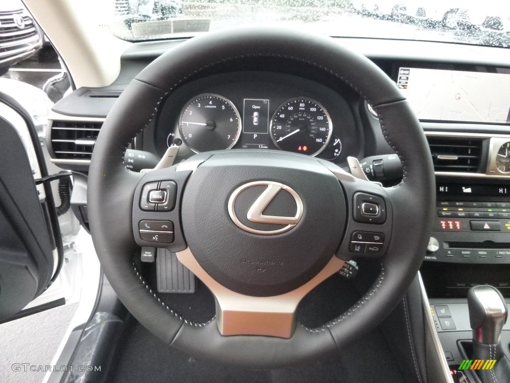 2017 Lexus IS 300 AWD Flaxen Steering Wheel Photo #118085430