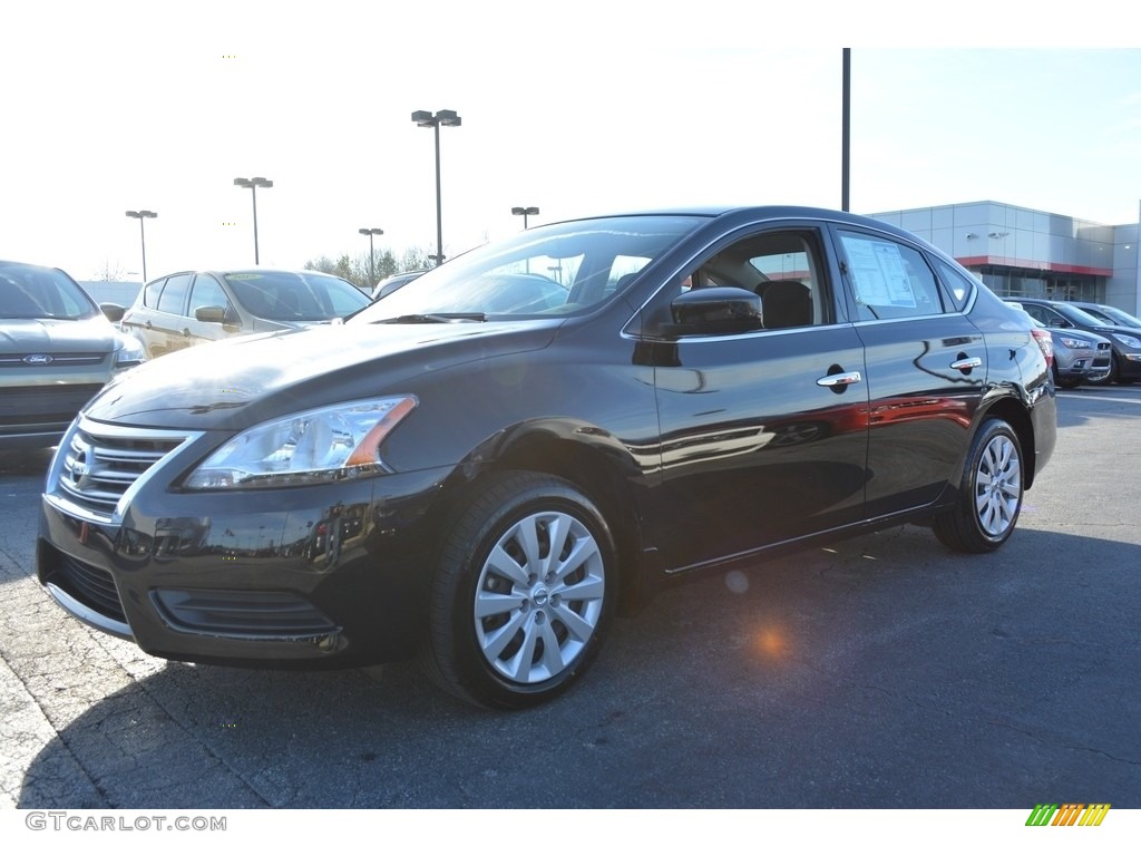 2014 Sentra SV - Super Black / Charcoal photo #6