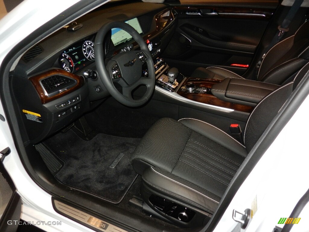 Black Monotone Interior 2017 Hyundai Genesis G90 AWD Photo #118085595