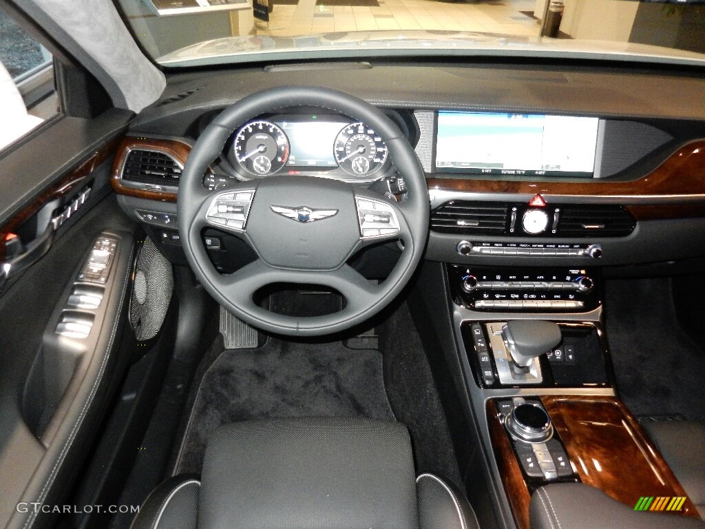 Black Monotone Interior 2017 Hyundai Genesis G90 AWD Photo #118085625