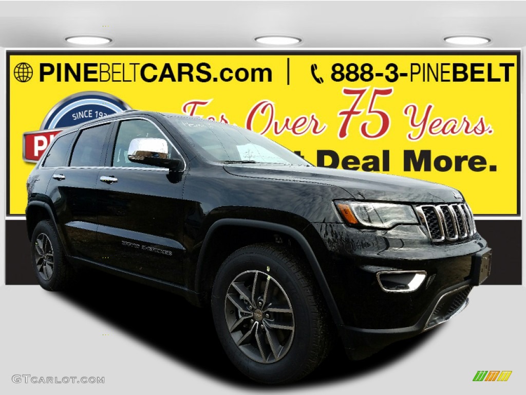 2017 Grand Cherokee Limited 4x4 - Diamond Black Crystal Pearl / Black photo #1