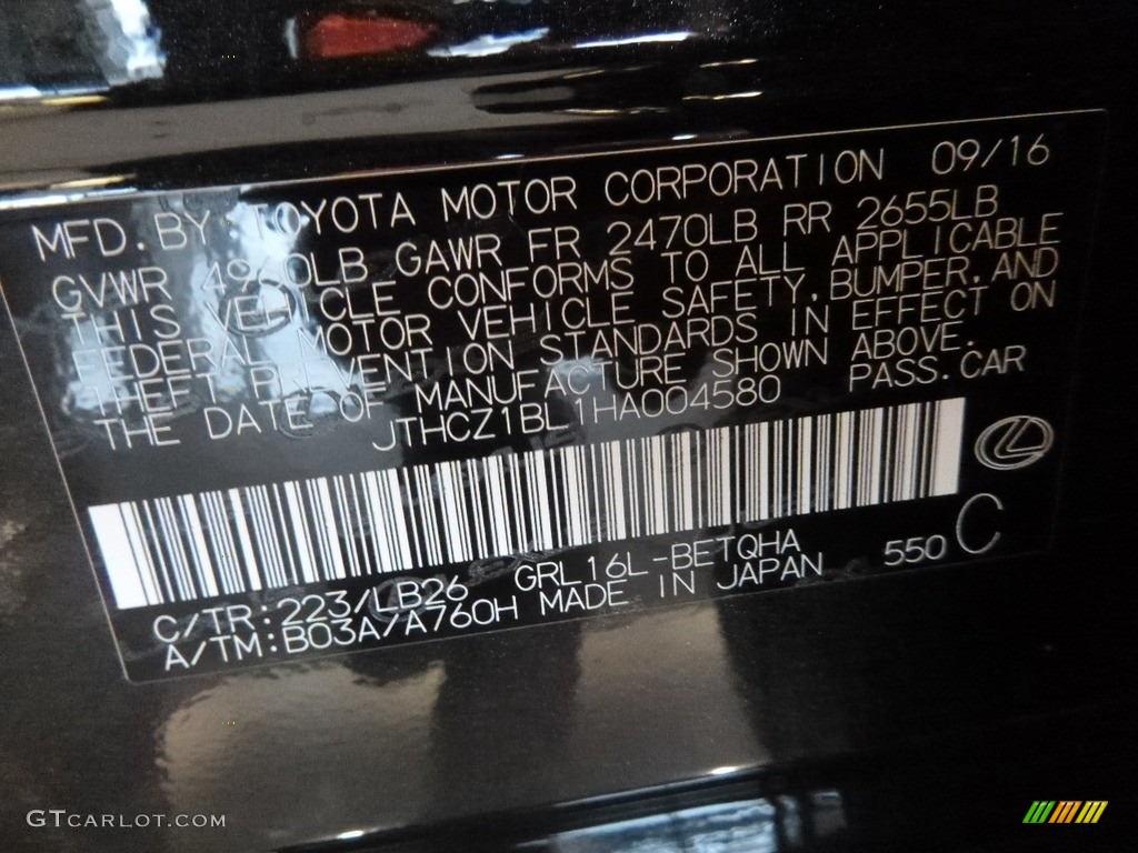 2017 Lexus GS 350 F Sport AWD Parts Photos