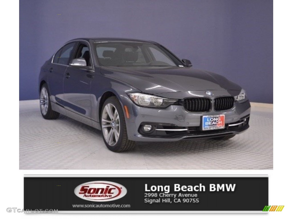 2017 3 Series 330i Sedan - Mineral Grey Metallic / Black photo #1