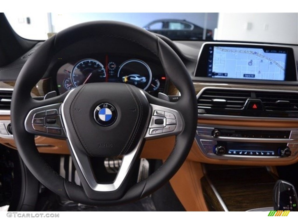 2017 7 Series 740i Sedan - Black Sapphire Metallic / Cognac photo #14