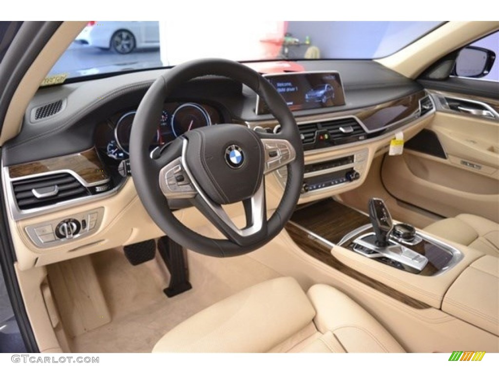 2017 7 Series 740i Sedan - Arctic Gray Metallic / Canberra Beige photo #6