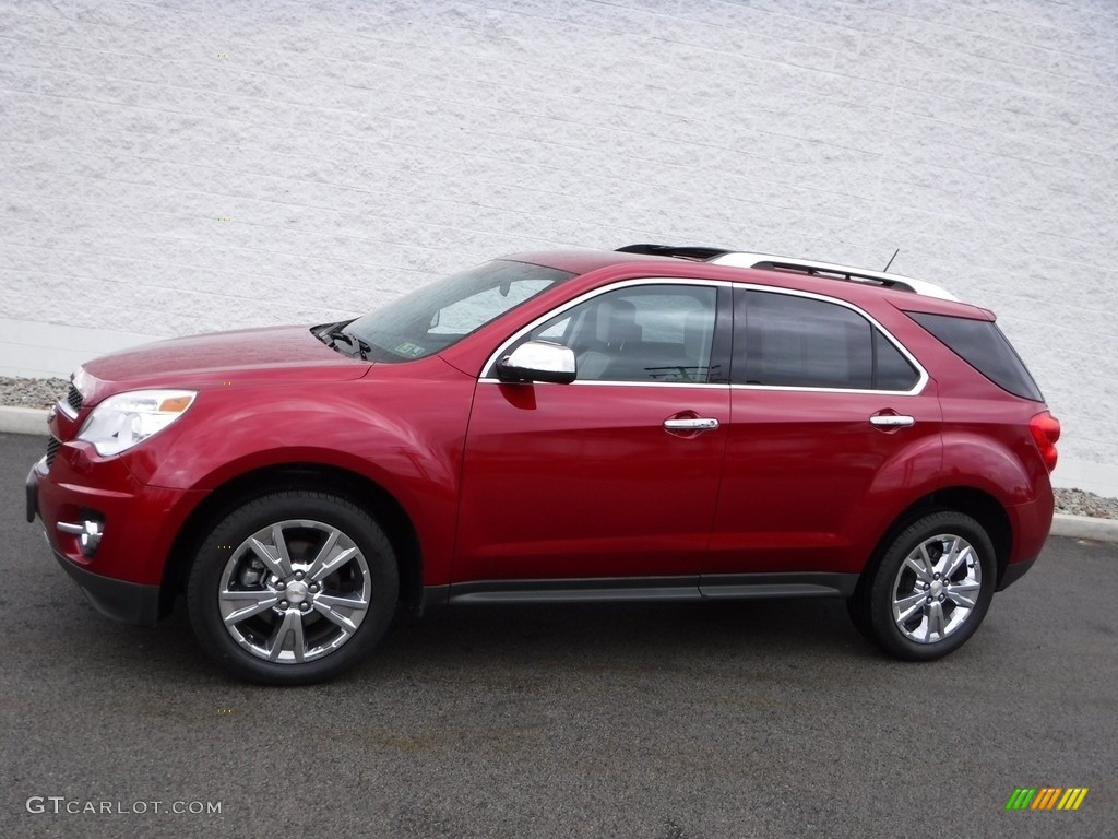 2014 Equinox LTZ AWD - Crystal Red Tintcoat / Light Titanium/Jet Black photo #2