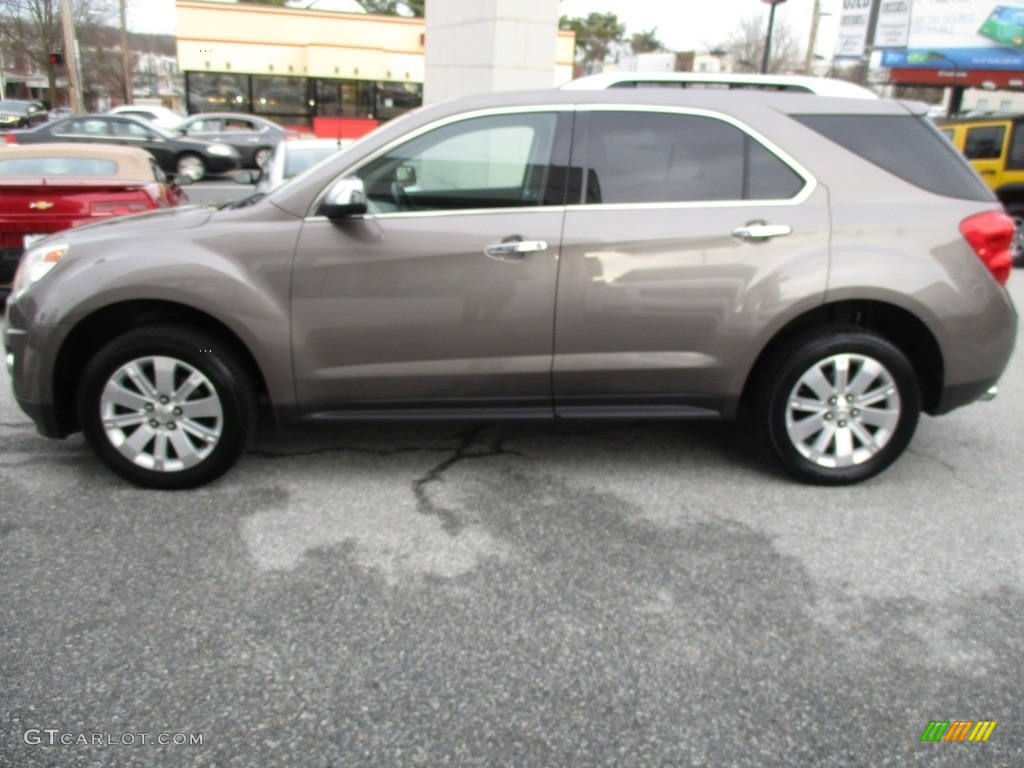 2010 Equinox LT AWD - Mocha Steel Metallic / Jet Black/Brownstone photo #3