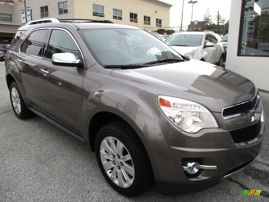 2010 Equinox LT AWD - Mocha Steel Metallic / Jet Black/Brownstone photo #8