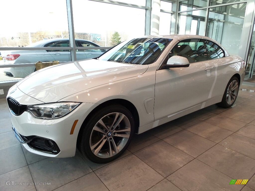 2017 4 Series 430i xDrive Convertible - Mineral White Metallic / Saddle Brown photo #3