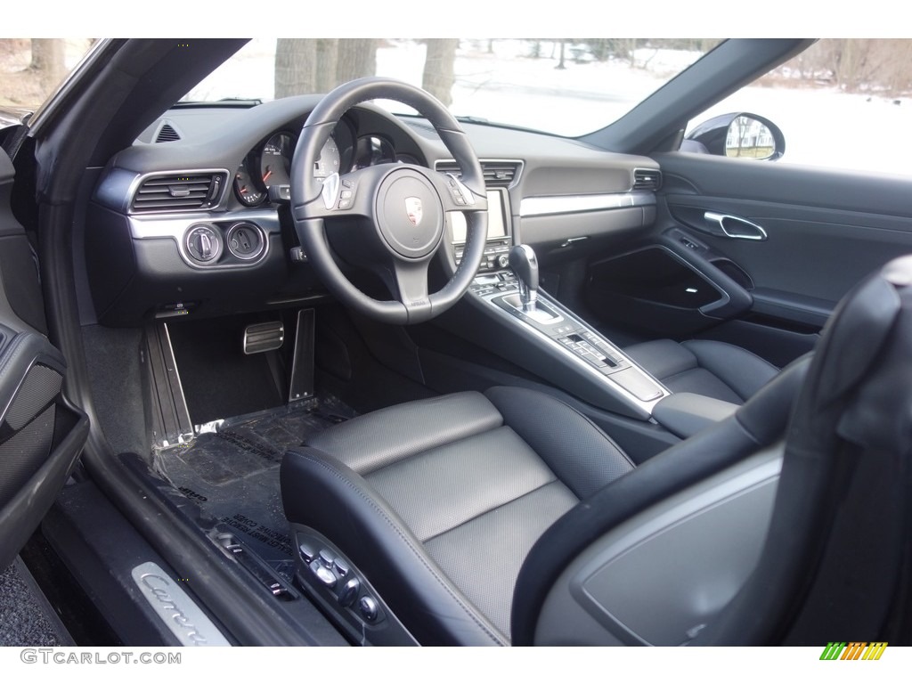 Black Interior 2015 Porsche 911 Carrera S Cabriolet Photo #118095720