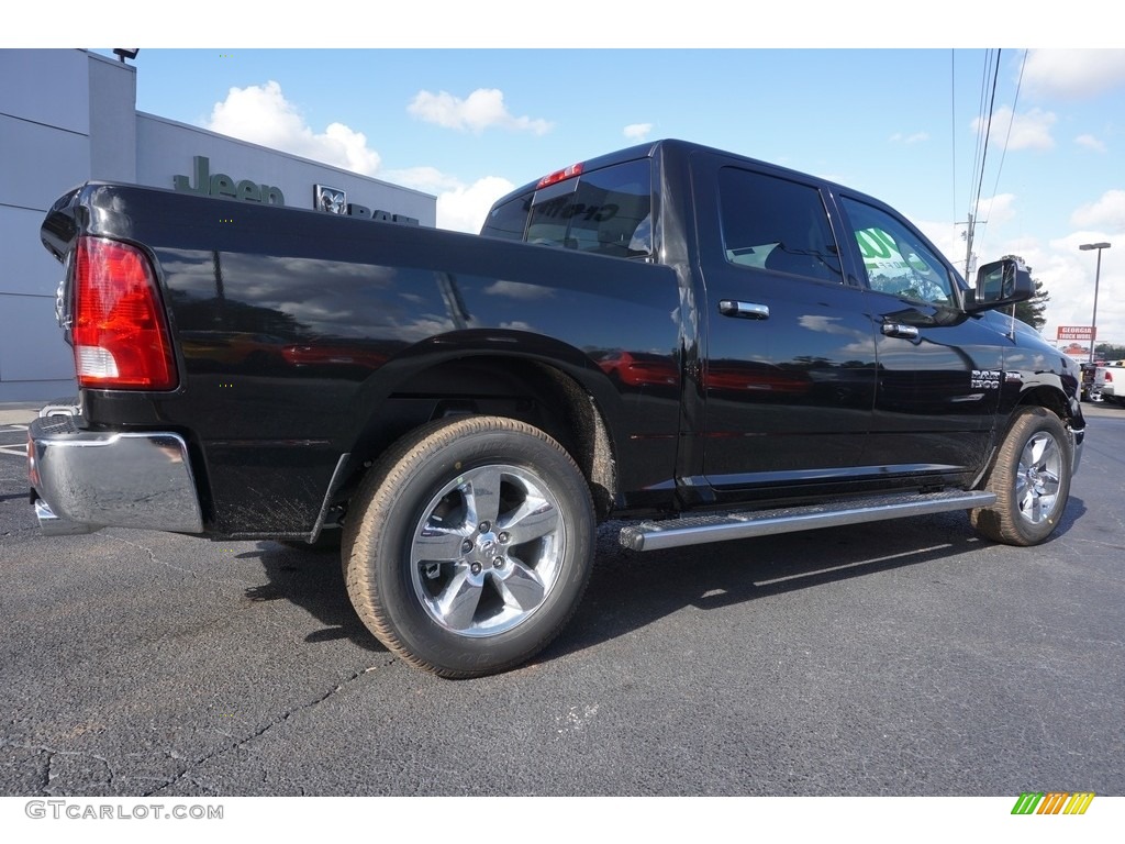 2017 1500 Big Horn Crew Cab 4x4 - Brilliant Black Crystal Pearl / Black/Diesel Gray photo #7