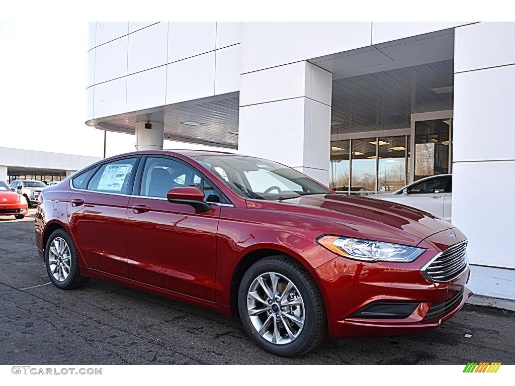 Ruby Red 2017 Ford Fusion SE Exterior Photo #118102596