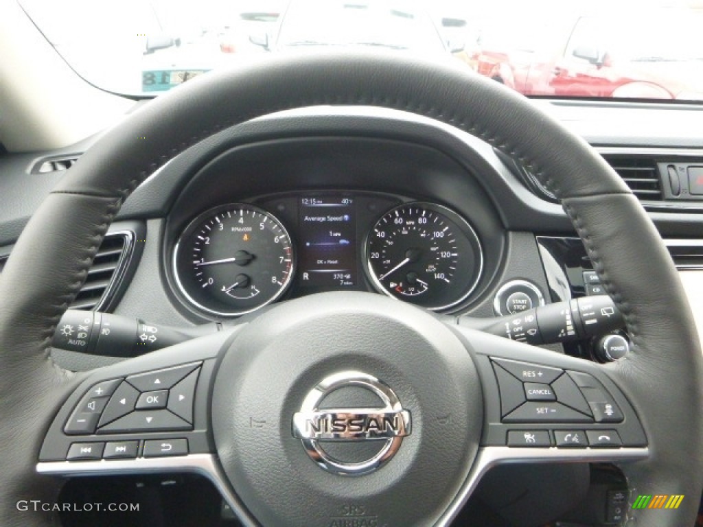 2017 Nissan Rogue SL AWD Platinum Reserve Tan Steering Wheel Photo #118104048