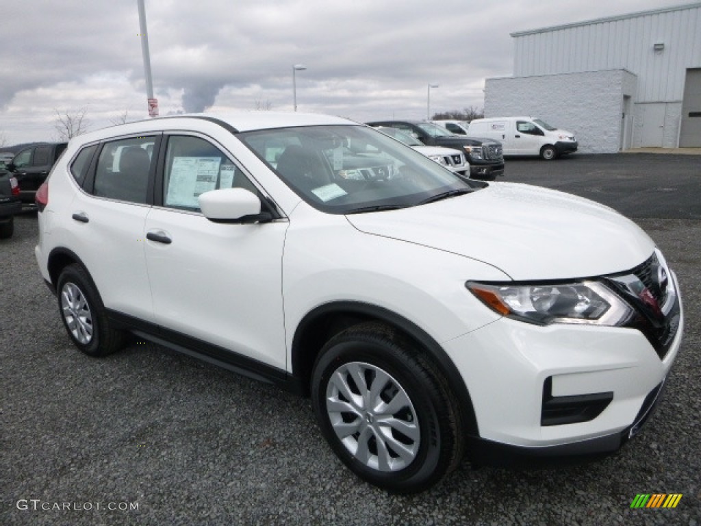 Glacier White 2017 Nissan Rogue S AWD Exterior Photo #118104069