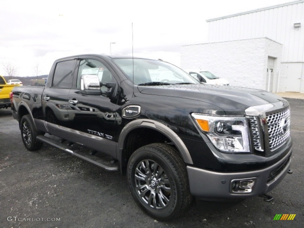 Magnetic Black 2017 Nissan TITAN XD Platinum Reserve Crew Cab 4x4 Exterior Photo #118105323