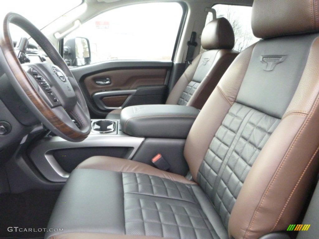Black Interior 2017 Nissan TITAN XD Platinum Reserve Crew Cab 4x4 Photo #118105557