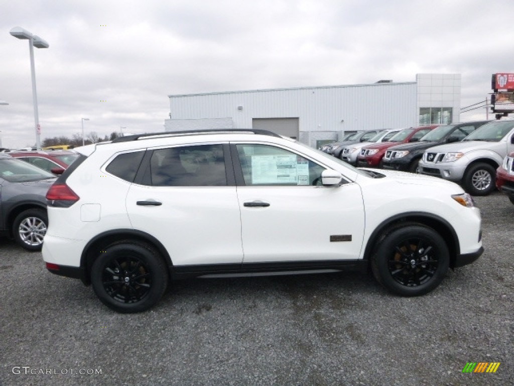 Glacier White 2017 Nissan Rogue SV AWD Exterior Photo #118106259