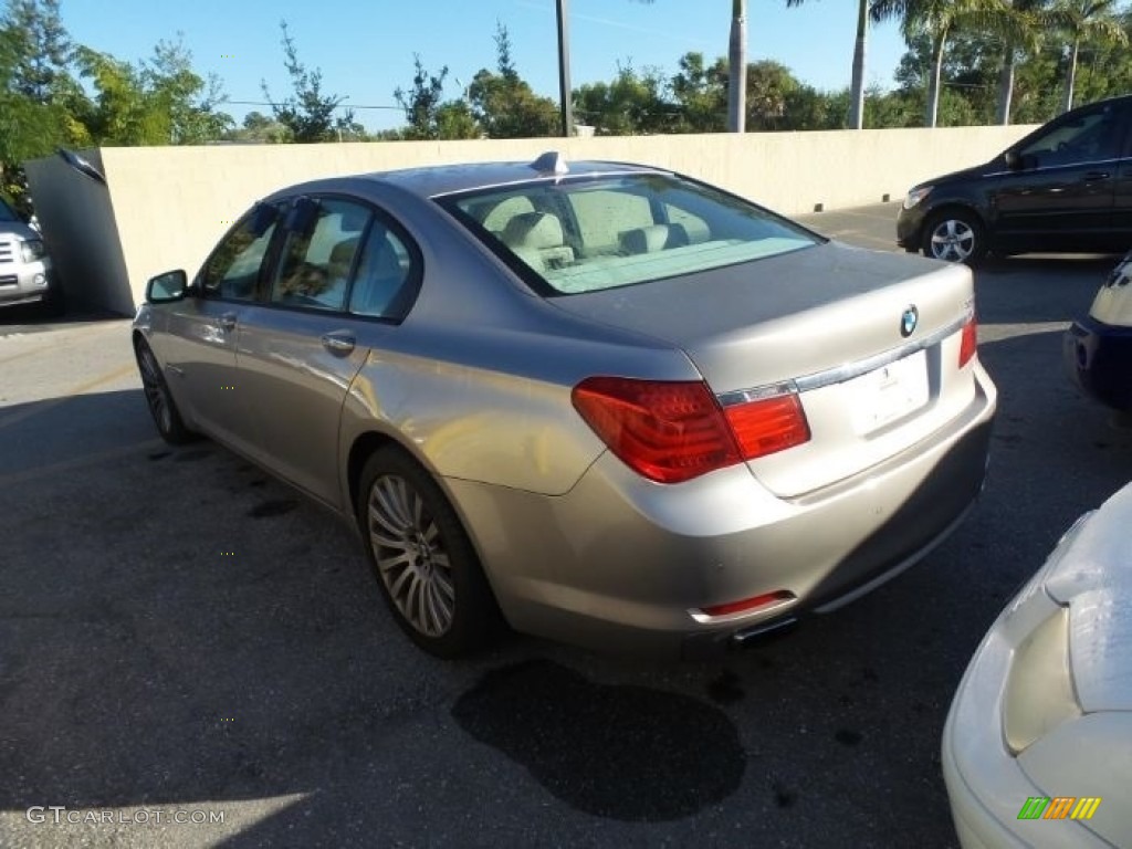 2009 7 Series 750i Sedan - Dark Graphite Metallic / Champagne Full Merino Leather photo #4