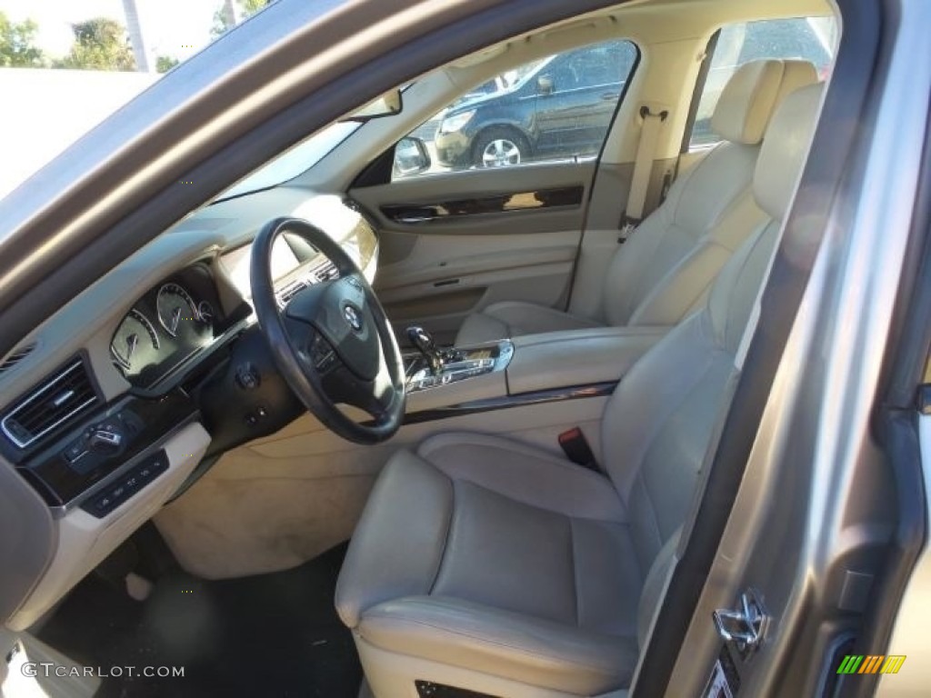 2009 7 Series 750i Sedan - Dark Graphite Metallic / Champagne Full Merino Leather photo #5