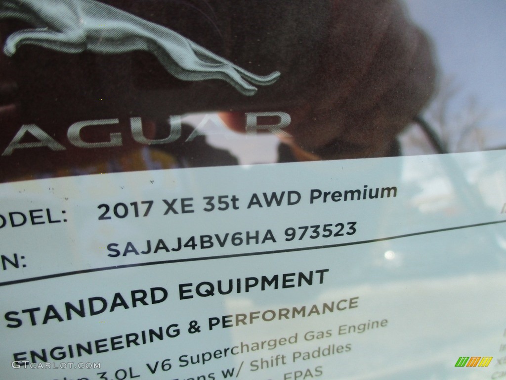 2017 XE 35t Premium AWD - Dark Sapphire Blue / Light Oyster photo #19