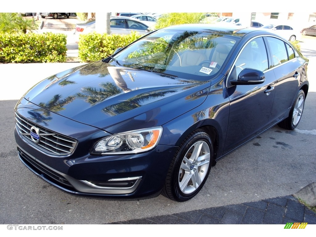 2014 S60 T5 - Caspian Blue Metallic / Soft Beige photo #4