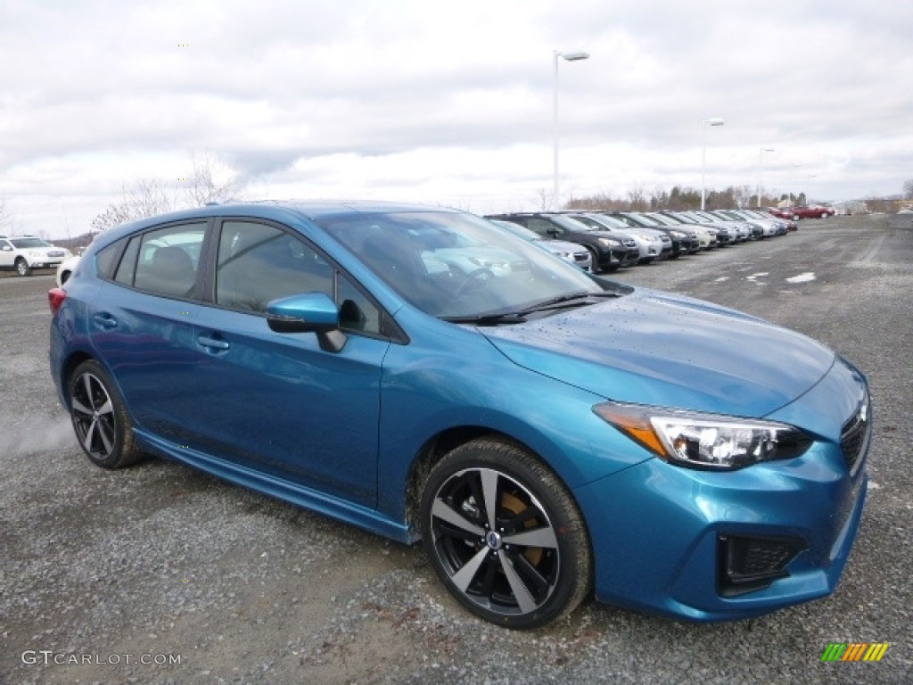 2017 Impreza 2.0i Sport 5-Door - Island Blue Pearl / Black photo #1