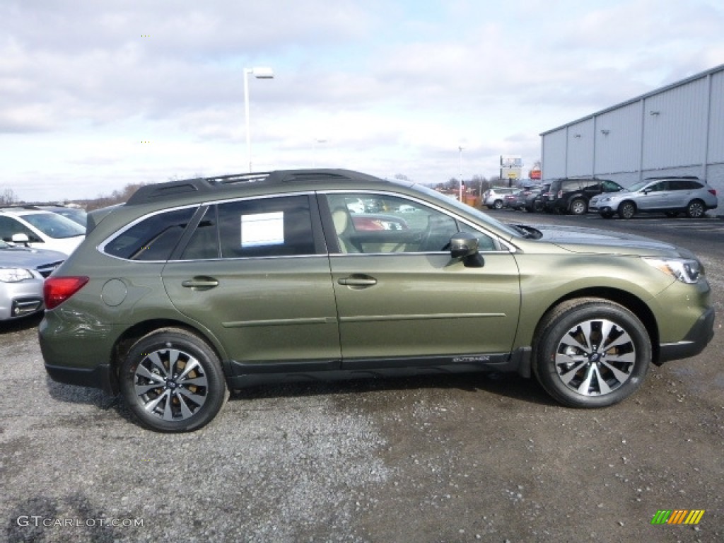 2017 Outback 2.5i Limited - Wilderness Green Metallic / Warm Ivory photo #6