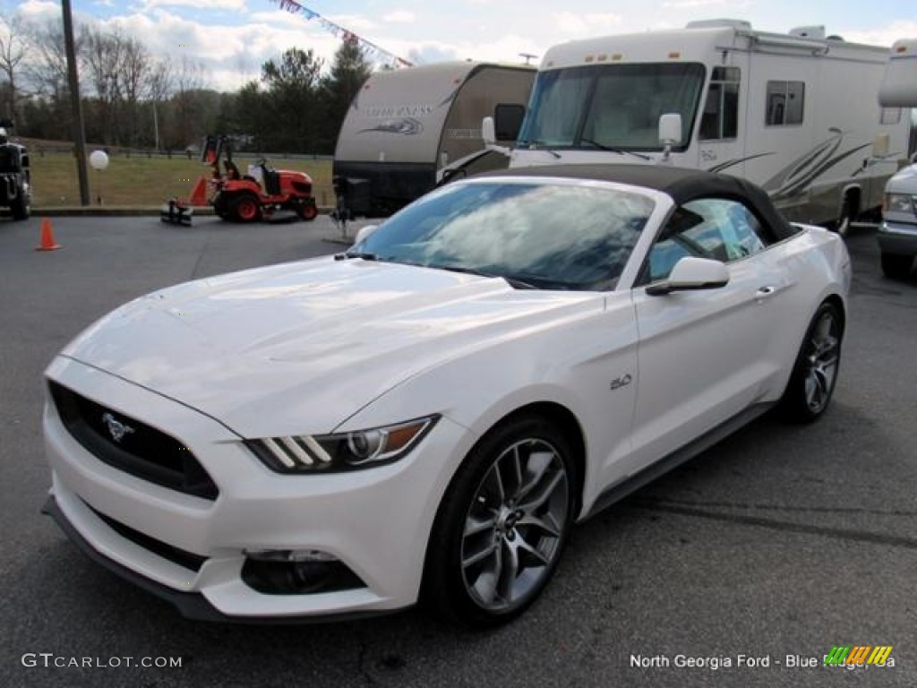 2017 Mustang GT Premium Convertible - White Platinum / Ceramic photo #9