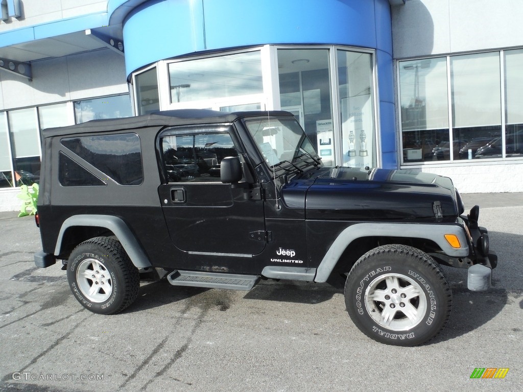 2004 Wrangler Unlimited 4x4 - Black / Dark Slate Gray photo #2