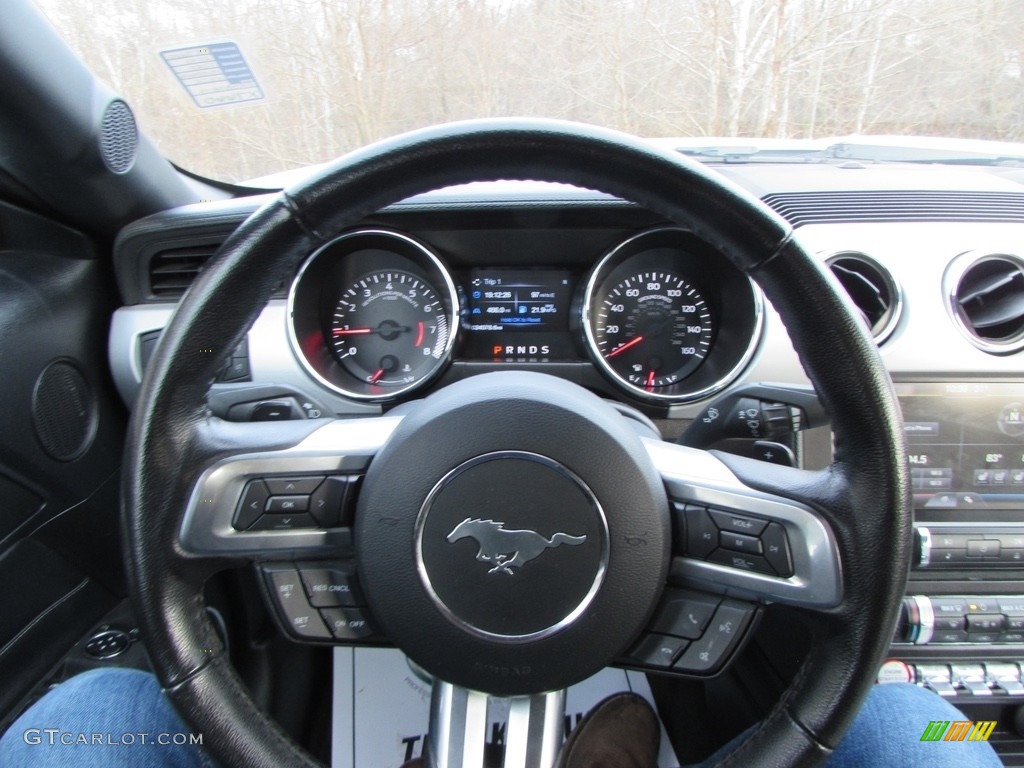 2015 Mustang EcoBoost Premium Convertible - Oxford White / Ebony photo #28