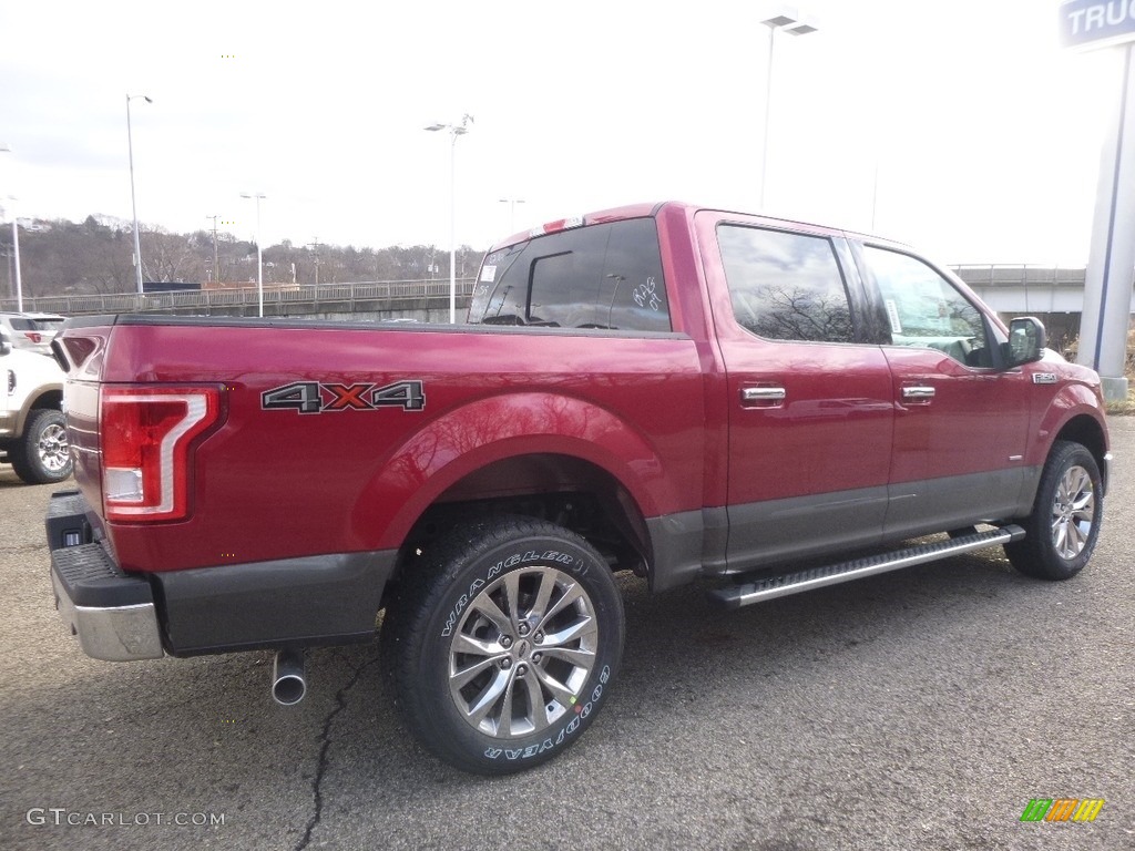 2017 F150 XLT SuperCrew 4x4 - Ruby Red / Earth Gray photo #2