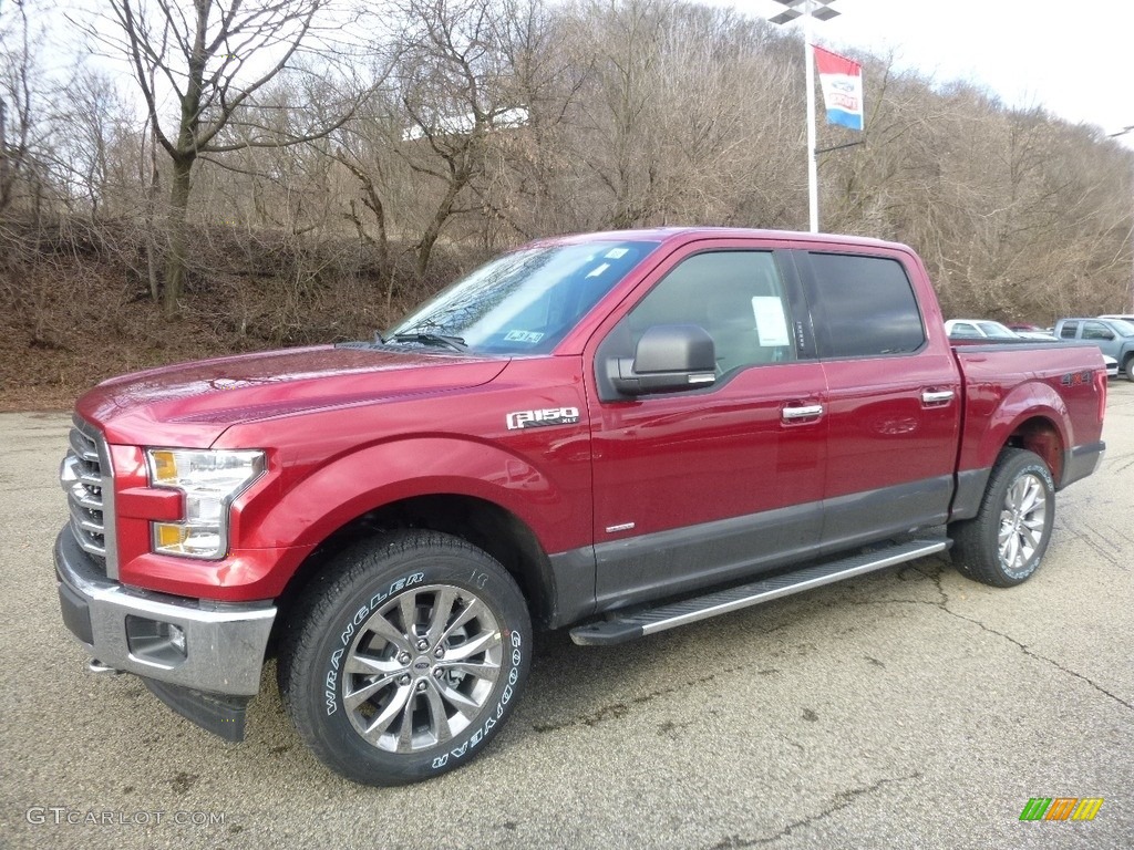 2017 F150 XLT SuperCrew 4x4 - Ruby Red / Earth Gray photo #6