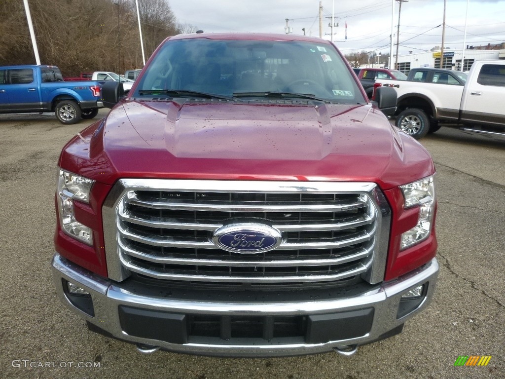 2017 F150 XLT SuperCrew 4x4 - Ruby Red / Earth Gray photo #7