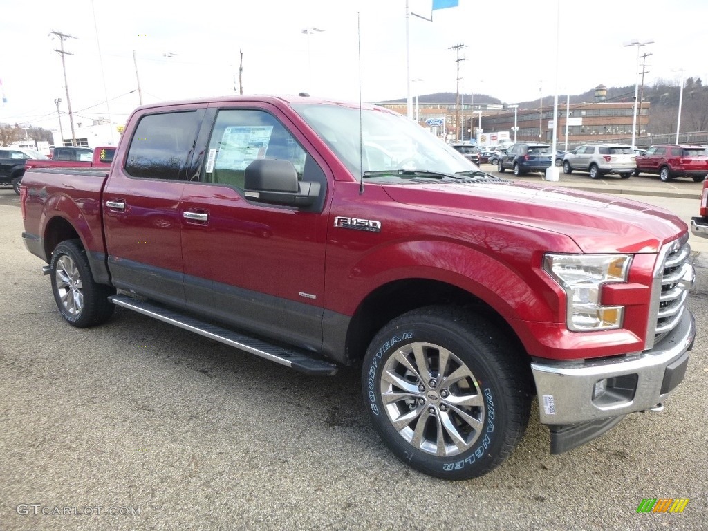 2017 F150 XLT SuperCrew 4x4 - Ruby Red / Earth Gray photo #8