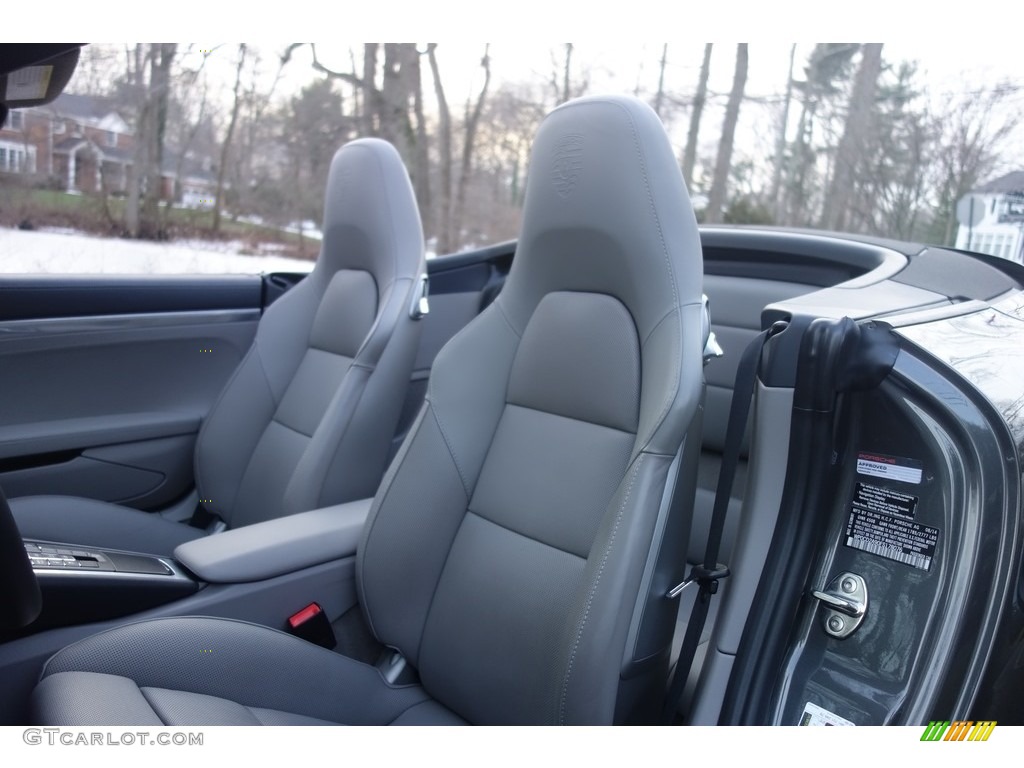2015 911 Turbo Cabriolet - Agate Grey Metallic / Black/Platinum Grey photo #11