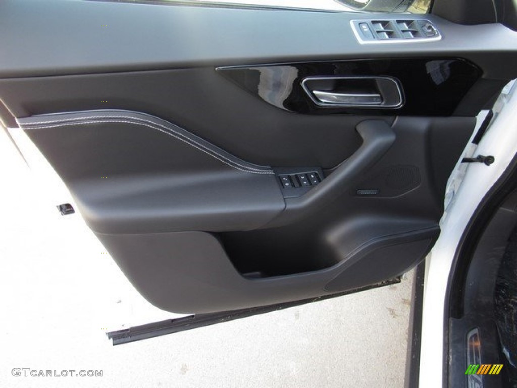 2017 Jaguar F-PACE 35t AWD S Jet Door Panel Photo #118124642