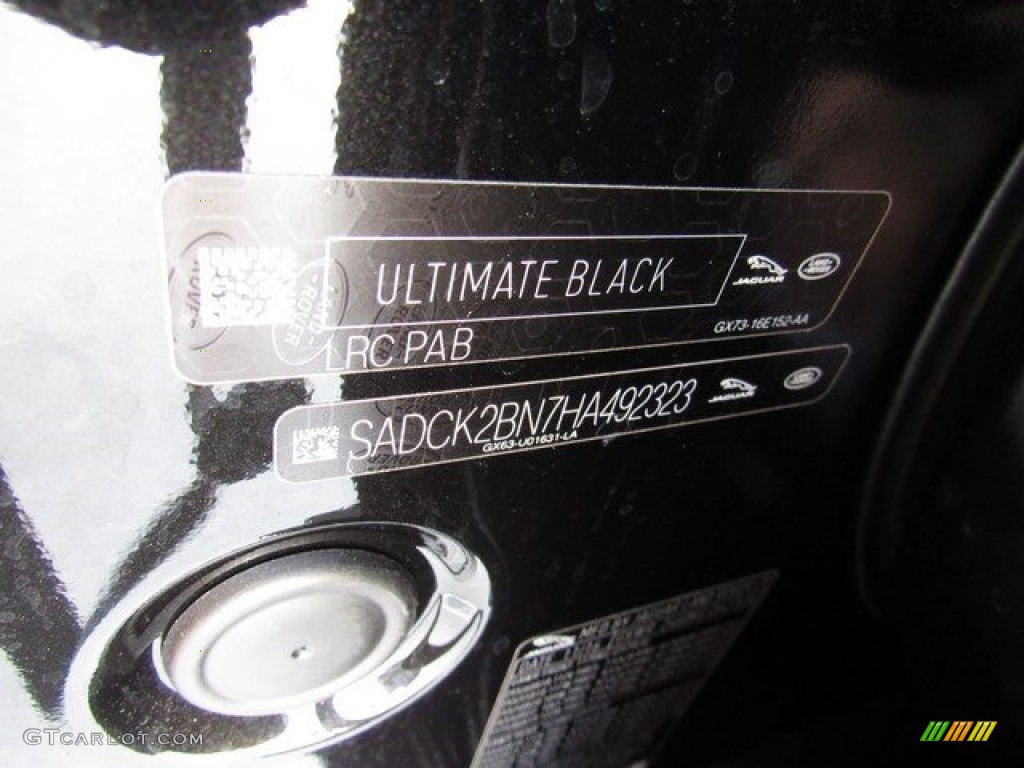 2017 F-PACE Color Code PAB for Ultimate Black Photo #118129814