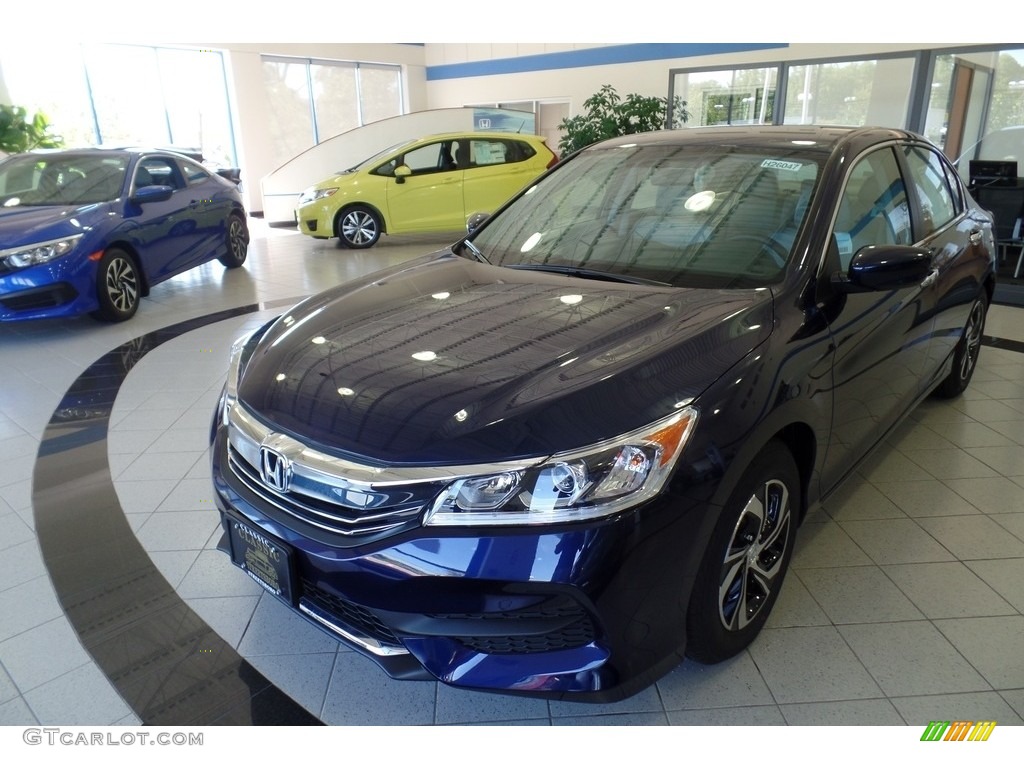 2017 Accord LX Sedan - Obsidian Blue Pearl / Gray photo #1