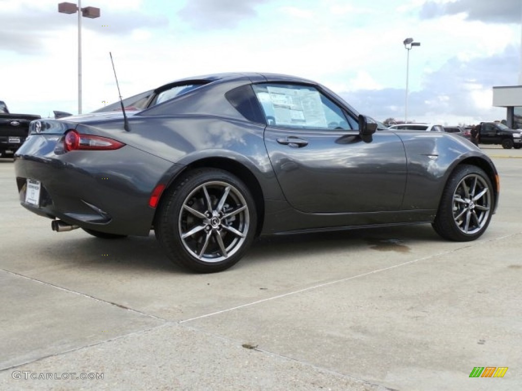 Machine Gray Metallic 2017 Mazda MX-5 Miata RF Grand Touring Exterior Photo #118132400