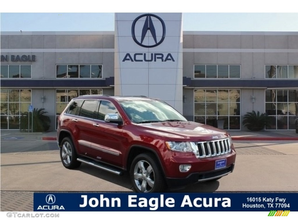 2013 Grand Cherokee Overland - Deep Cherry Red Crystal Pearl / Dark Frost Beige/Light Frost Beige photo #1
