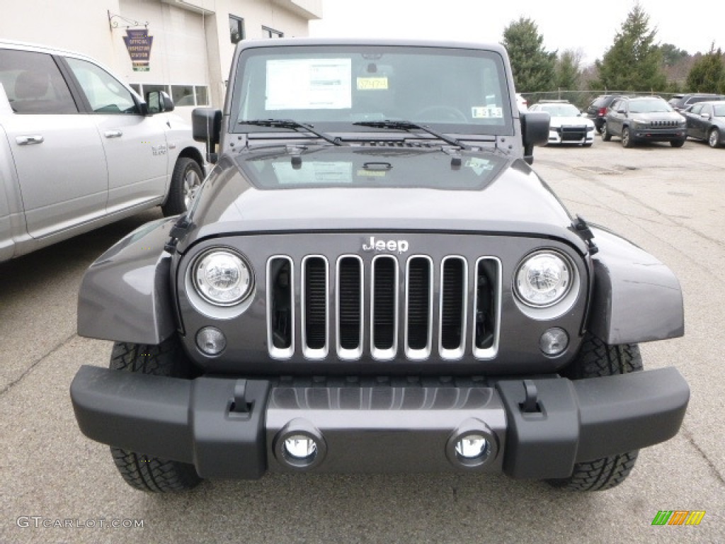 2017 Wrangler Unlimited Sahara 4x4 - Granite Crystal Metallic / Black photo #11