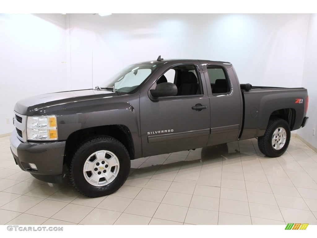 2011 Silverado 1500 LT Extended Cab 4x4 - Taupe Gray Metallic / Light Titanium/Ebony photo #3