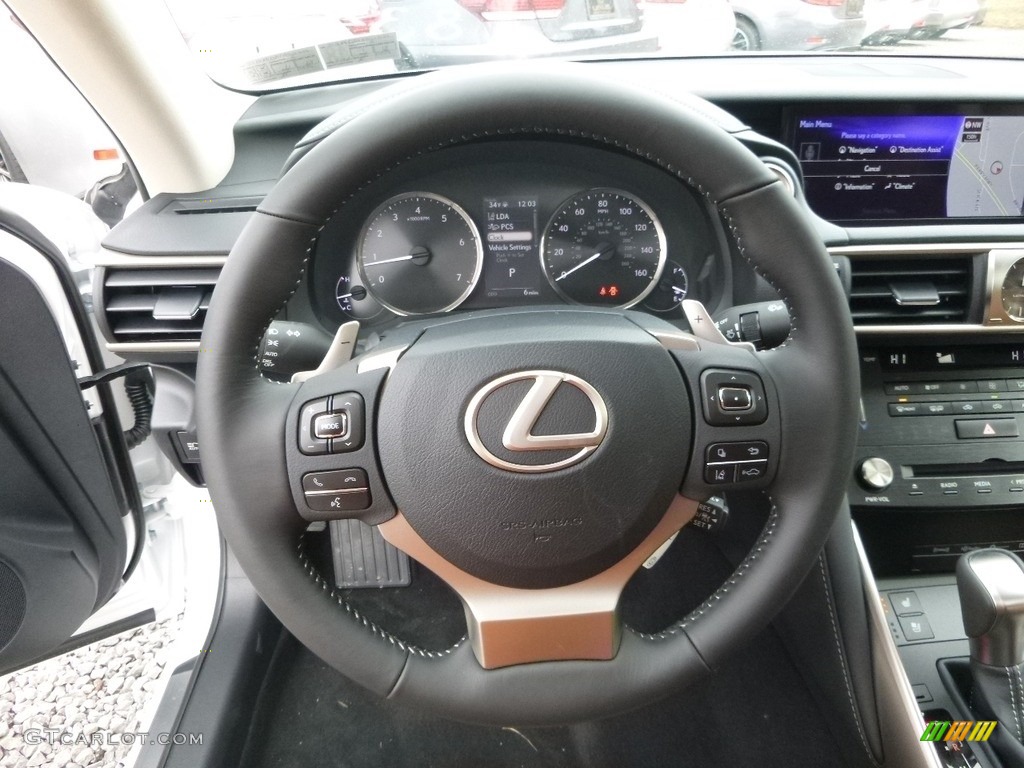 2017 Lexus IS 300 AWD Flaxen Steering Wheel Photo #118138923